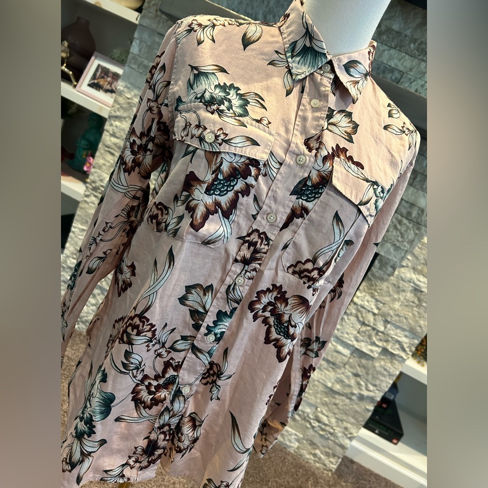 Ralph Lauren Pink Floral Print Top